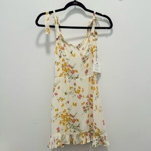 Floral reformation mini dress